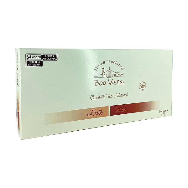 Chocolate Artesanal Leite e Rum Irmas Trapistas 300g