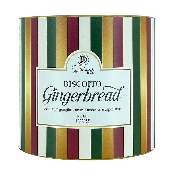 Biscoito Gingerbread Pote Listrado Delice 100g