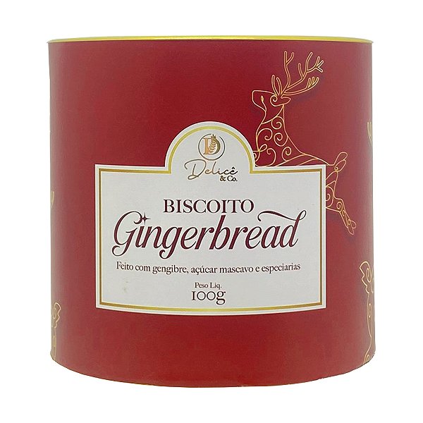 Biscoito Gingerbread Pote Vermelho Delice 100g