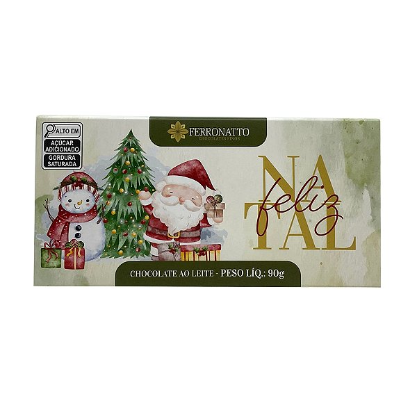 Chocolate ao Leite Feliz Natal Ferronatto 90g