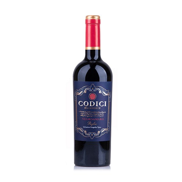 Vinho Tinto Meio Seco Codici Masserie Negroamaro Puglia 750ml