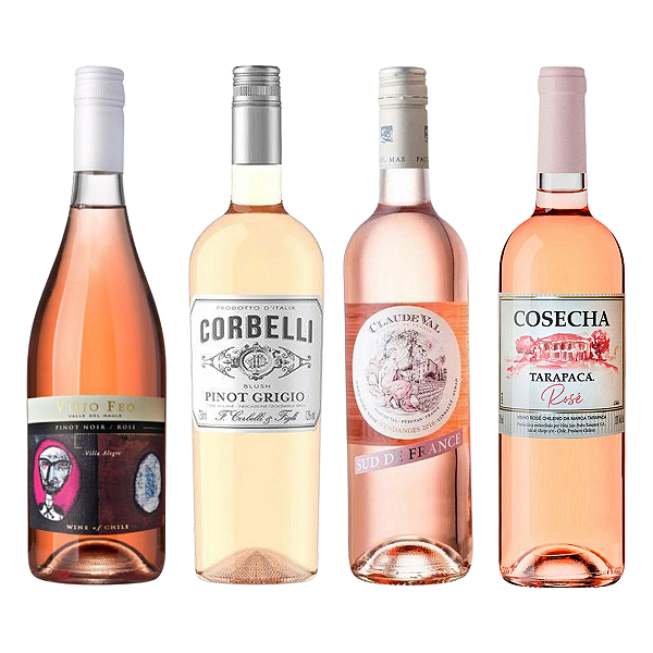 Kit 4 Vinhos Rosé da Europa & Américas