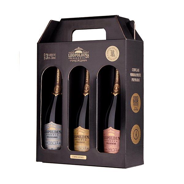 Kit Cerveja Leopoldina Italian Grape 3 Garrafas 750ml