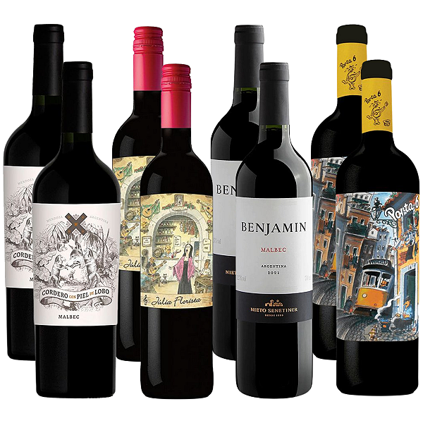 Kit 8 Vinhos Tintos – Argentina & Portugal Seleção Especial