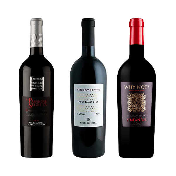 Kit 3 Vinhos Negroamaro – Seleção Especial Puglia