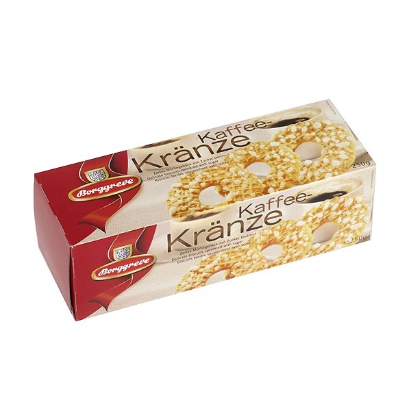 Biscoito Kaffee-kranze com Açucar Granulado Borggreve 250g