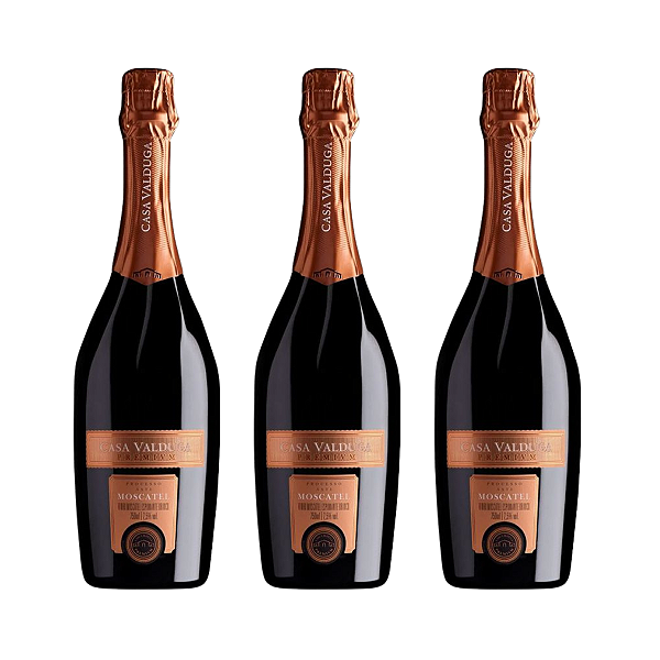 Kit 3 Espumantes Casa Valduga Moscatel Premium 750ml