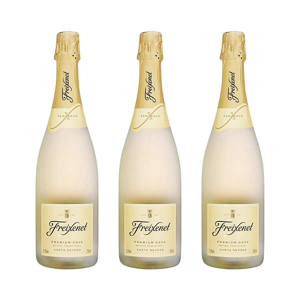 Kit 3 Espumantes Freixenet Carta Nevada Demi Sec 750ml #desconto