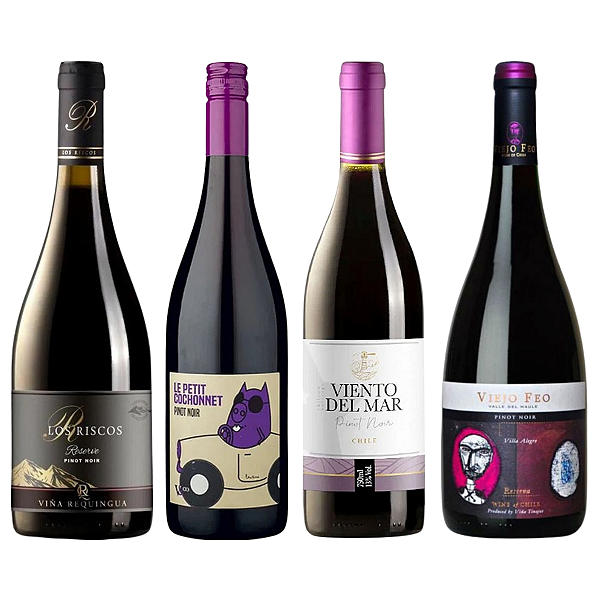 Kit 4 Vinhos Pinot Noir – Estilo Elegante