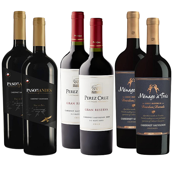 Kit 6 Vinhos Cabernet Sauvignon Premium