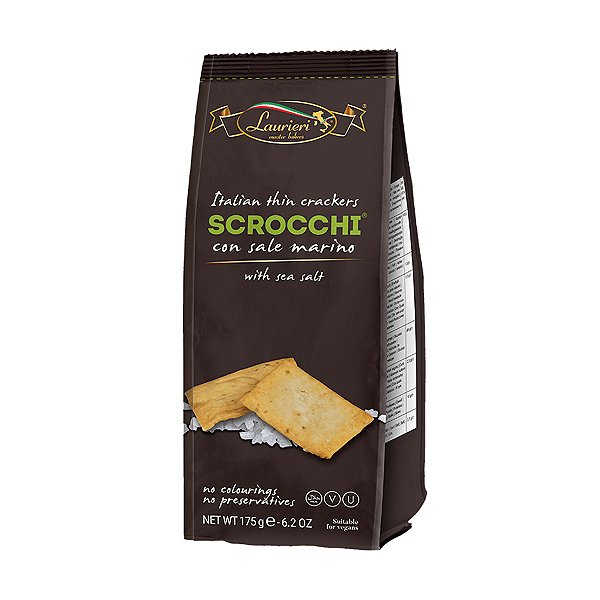 Biscoito Scrocchi com Sal Marinho Laurieri 175g