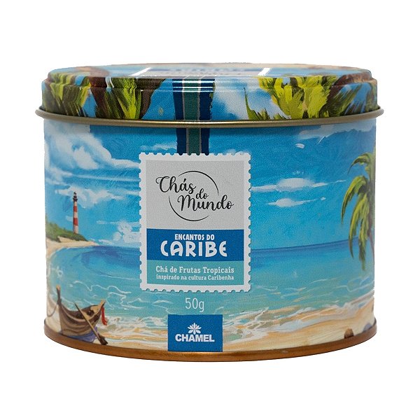 Chá Encantos do Caribe Lata Chamel 50g