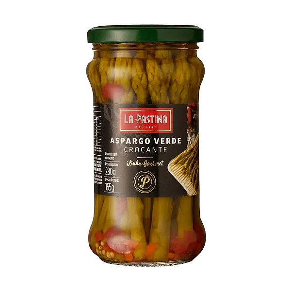 Aspargo Verde Crocante Temperado La Pastina 155g