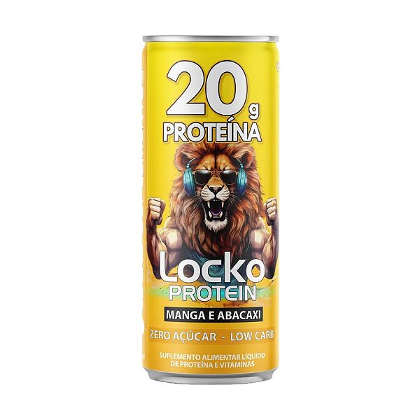 Bebida Locko Protein Manga e Abacaxi Zero Açúcar 350ml