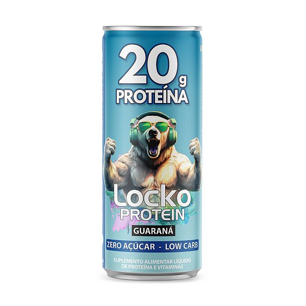 Bebida Locko Protein Guarana Zero Açúcar 350ml