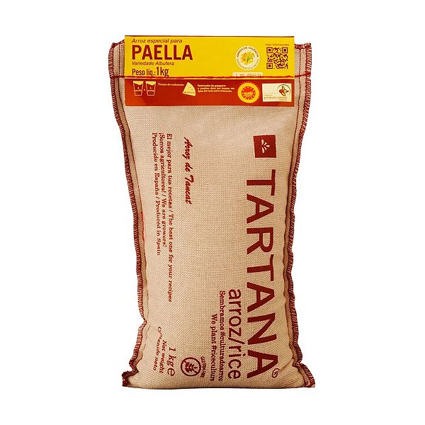 Arroz Espanhol Especial para Paella Tartana 1kg