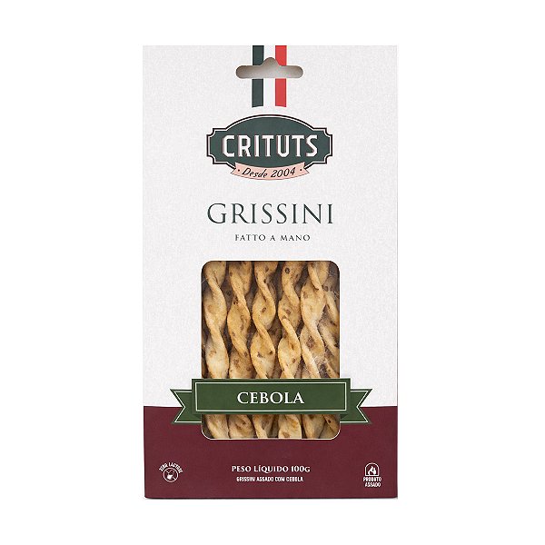 Grissini Crituts Sabor Cebola 100g