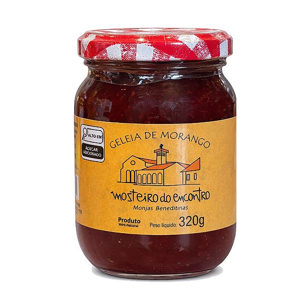 Geleia de Morango Monjas Beneditinas Mosteiro do Encontro 320g