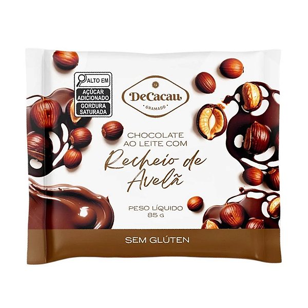 Chocolate ao Leite Trufado com Avelã DeCacau 85g