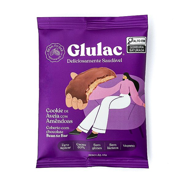 Cookie Vegano de Aveia com Amendoas Glulac 44g