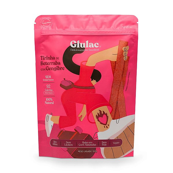 Tirinha de Beterraba com Gengibre Glulac 100g