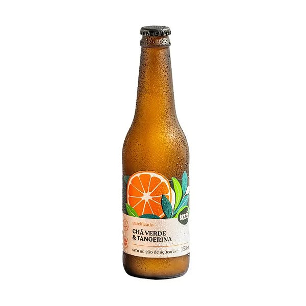 Cha Verde e Tangerina Zero com Gas Brazô 350ml