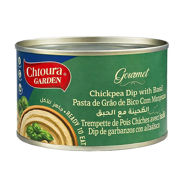 Hommus Pasta de Grao de Bico com Manjericao Chtoura Garden Lata 420g