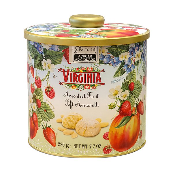 Lata com Amaretti Macio de Frutas Virginia 220g