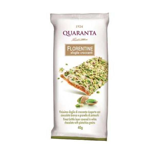 Florentine de Pistache e Chocolate Quaranta 40g