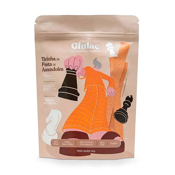 Tirinha de Pasta de Amendoim Glulac 100g
