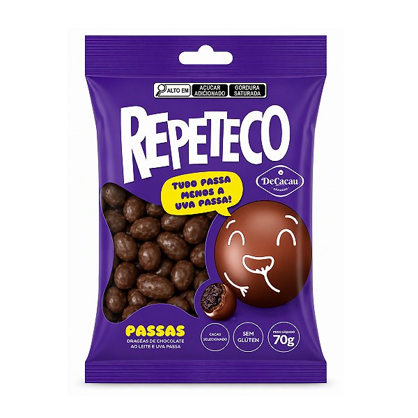 Drageas de Uva Passa com Chocolate Repeteco 70g