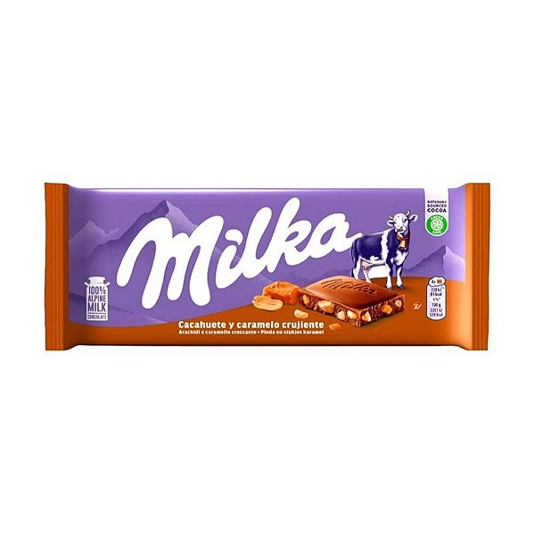 Chocolate com Crispy de Amendoim e Caramelo Milka 90g