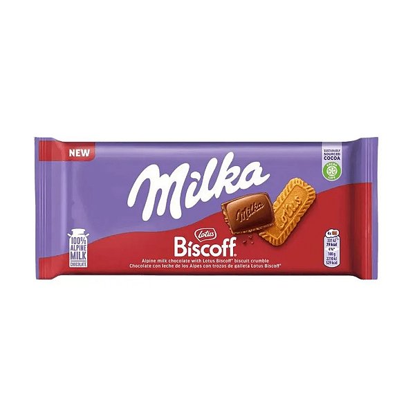 Chocolate com Biscoff Milka 90g