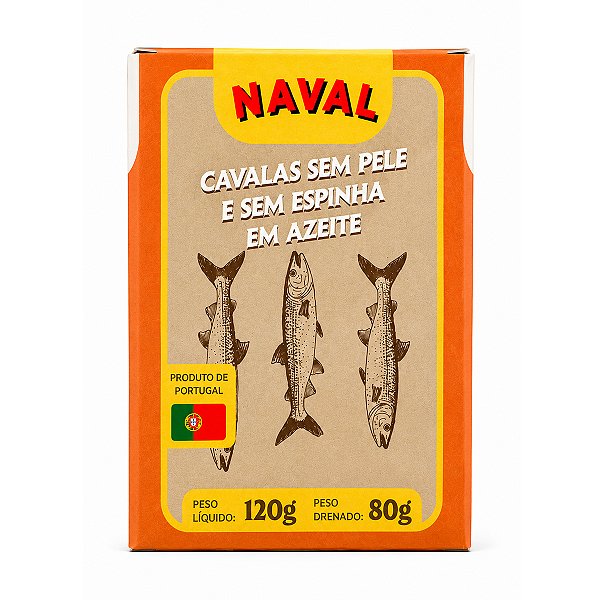 Cavala sem Pele e sem Espinha em Azeite Naval 80g