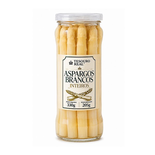 Aspargos Brancos Inteiros Tesouro Real 205g