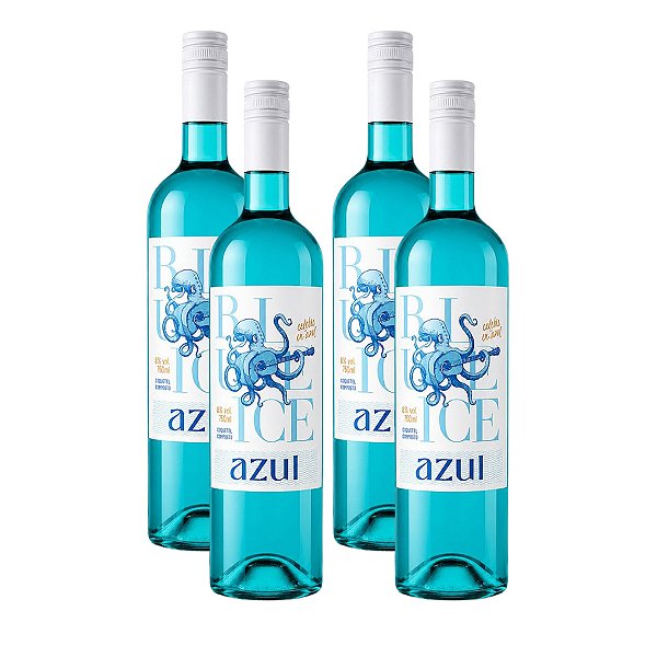 Kit 4 Vinho Azul Suave Casa Motter Coquetel 750ml