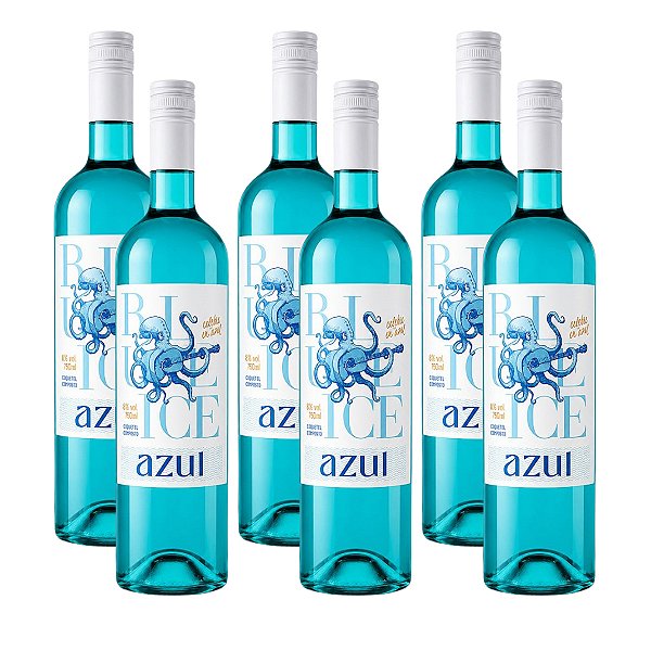 Kit 6 Vinho Azul Suave Casa Motter Coquetel 750ml
