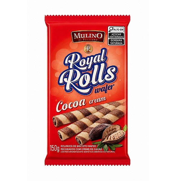 Canudos de Wafer com Creme de Cacau Mulino 150g