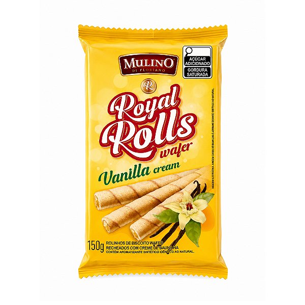 Canudos de Wafer com Creme de Baunilha Mulino 150g