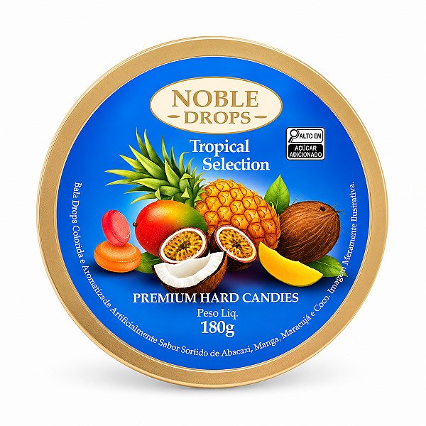Balas de Frutas Tropicais Noble Drops 180g