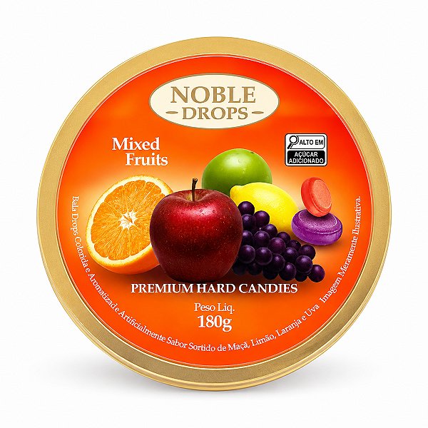 Balas de Frutas Mistas Noble Drops 180g