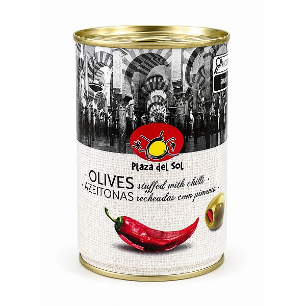 Azeitonas Recheadas com Chilli Plaza del Sol 120g