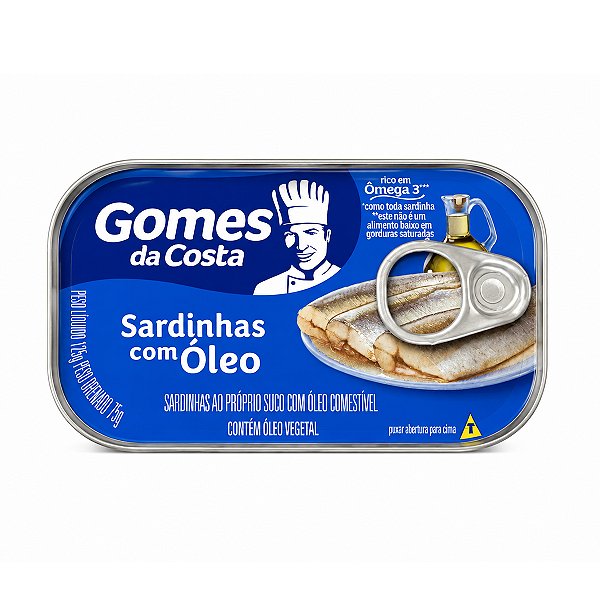 Sardinhas com Oleo Gomes da Costa 75g