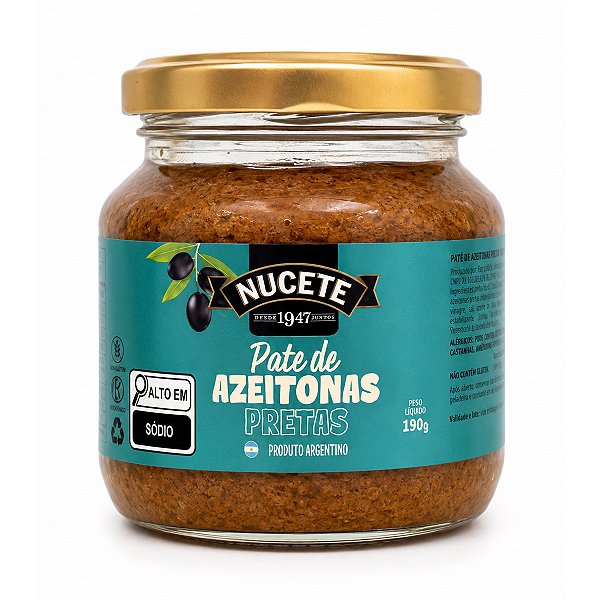 Pate de Azeitonas Pretas Nucete 190g
