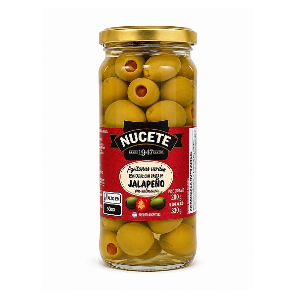 Azeitona Verde Com Jalapeno Nucete 200g