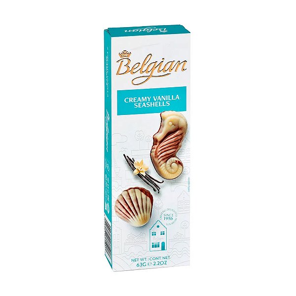 Chocolate Seashells Creamy Vanilla Belgian 65g