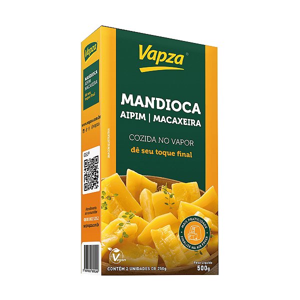 Mandioca Cozida Vapza 500g