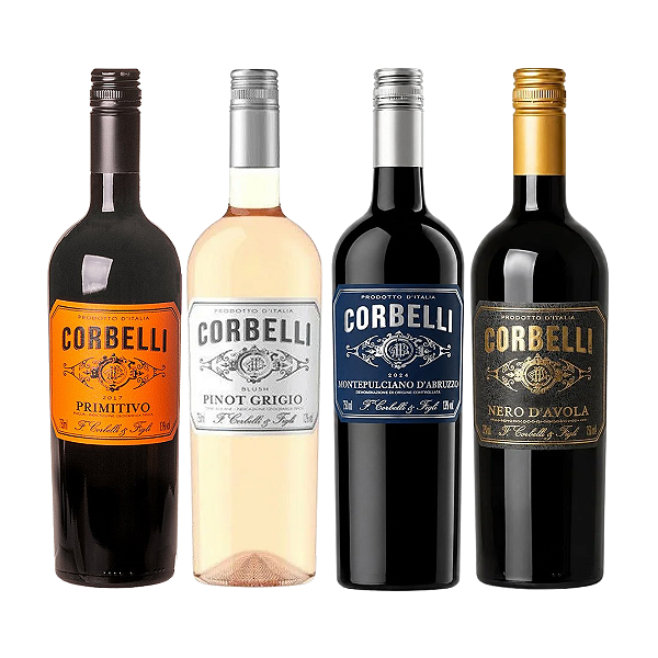 Kit 4 Vinhos Italianos Corbelli Seleção Especial 750ml