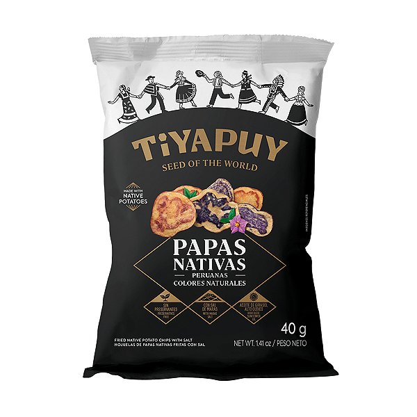 Chips de Batatas Nativas Peruanas Tiyapuy 40g