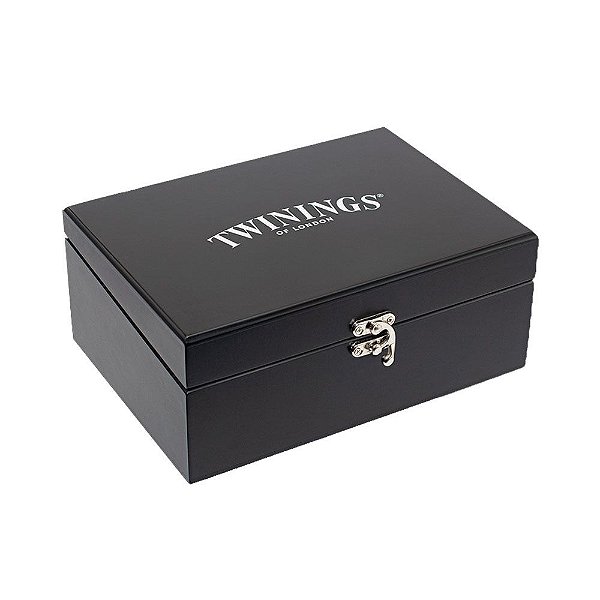 Kit com 6 Chás Twinings Caixa Madeira Preta 108g